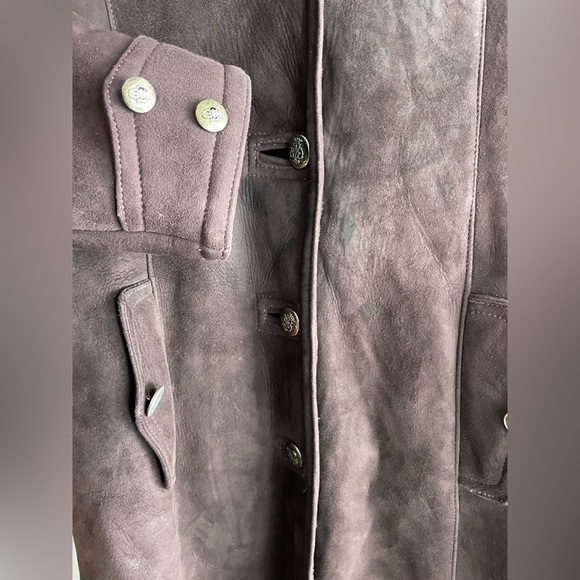 Vintage Abercrombie & Fitch Heavy Winter Shearling Lined Womens Coat - Picture 6 of 12